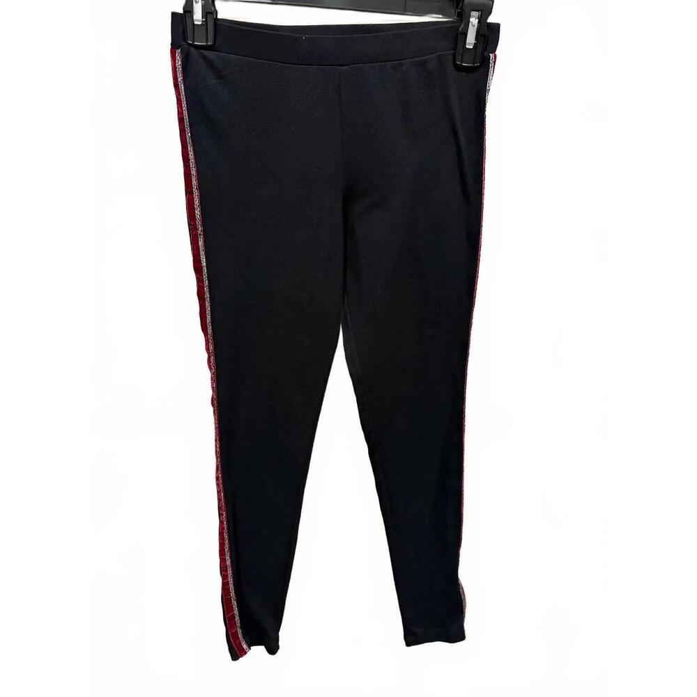 NEW ME.N.U. girls velvet tuxedo legging in black
